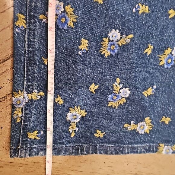 Avec Les Filles Denim Floral Jumpsuit Cap Sleeve Size 0 NWOT - Picture 8 of 16